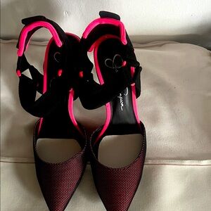 Elegant Pink and Black Women's Heels